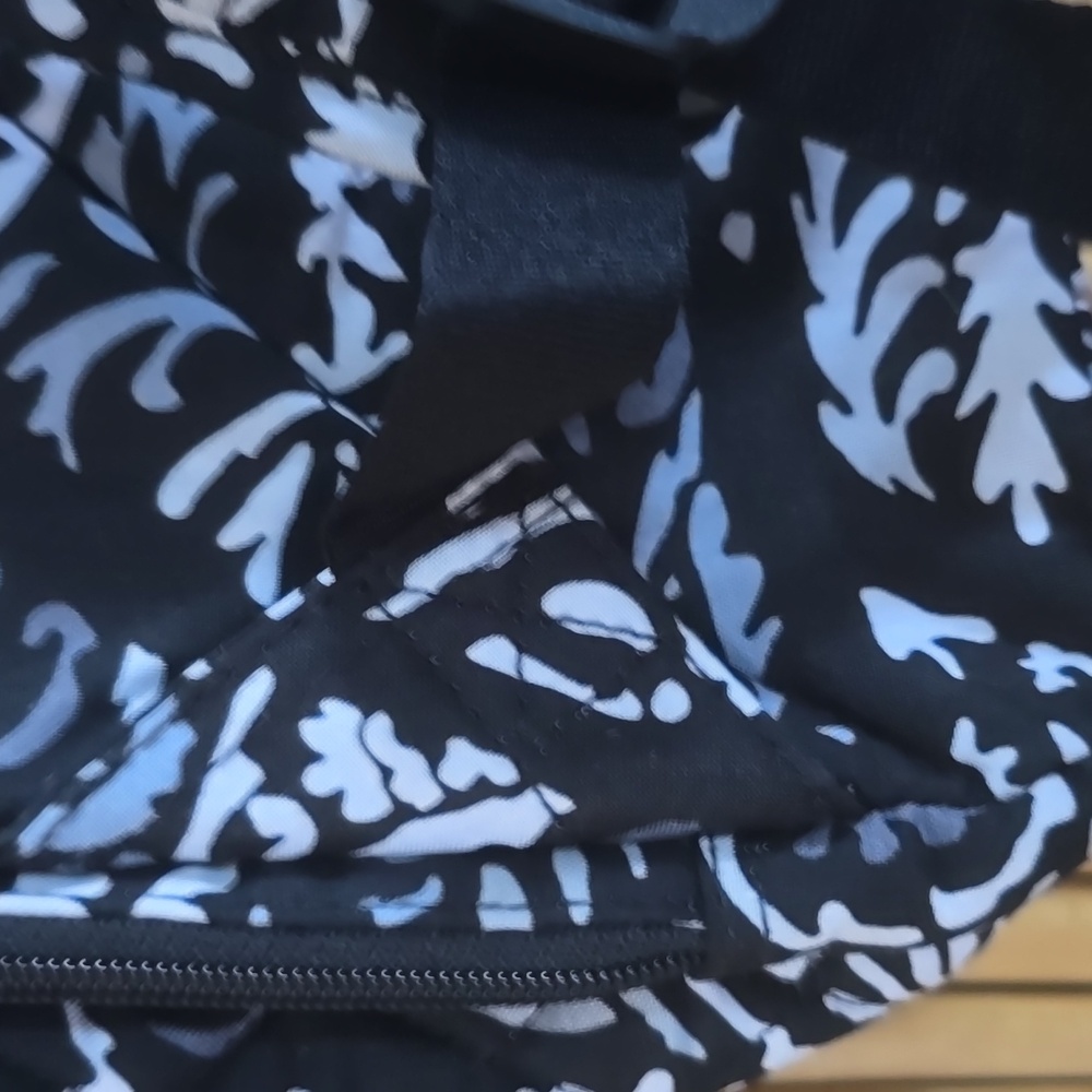 Vera Bradley Black and White Paisley Essential Large Backpack - Picture 6 of 11